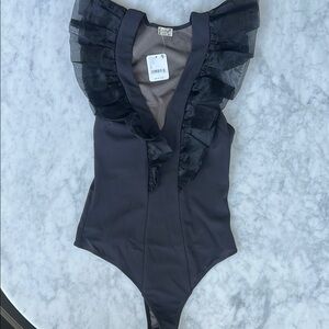 Intimately Free People ruffle bodysuit NWT small